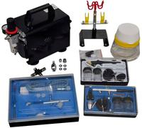 Kit complet aérographe professionnel avec 3 pistolets
