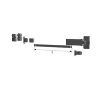 Kit complet arrêt de volet Ellipse® noir avec cale, poignée et tringle 460 mm TORBEL