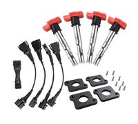 Kit Complet Bobines D'allumage 2.0T Faisceau ICM Plaques Bobine R8 Pour 1.8T 97-99.5 Pour B5 Pour A4 3 À 4 Contacts Bobine D'allumage(Le noir)