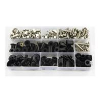 Kit Complet Boulons Carénage Clips Et Écrous Inclus pour ZX6R 2005-2006 Clips Noix(Argent)