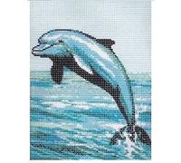 Kit Complet Canevas Dauphin (010) Mercerie Couture Broderie Enfant Fabrication