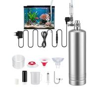 Kit Complet CO2 Aquarium 2L Kit complet de réacteur de dioxyde de carbone avec électrovanne-Diffuseur-Compteur de bulles visuel