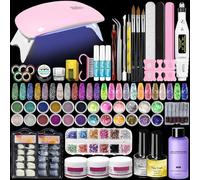 Kit complet d outils de manucure polissage base Vernis à ongles Colle Couche scellement Solution tout-en-un Pré-soins Coloration Maison DIY Petites scènes Novices Démarrage rapide Couleurs complètes F