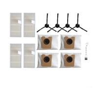 Kit complet d'accessoires pour Eufy pour Omni C20 comprenant 4 sacs à poussière haute capacité, 4 filtres HEPA efficaces, 4 brosses latérales rotatives et une brosse de nettoyage