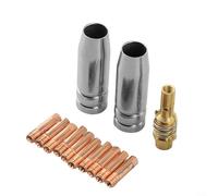 Kit complet de 13 pièces pour soudage MIG avec embouts de soudage 1 0 mm, buses à gaz et diffuseur de gaz compatible avec les modèles de torche AK15 MB15