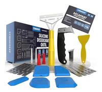 Kit complet de 23 outils pour enlever et lisser le silicone - Grattoir, couteau à joint, spatule et lisseurs - Ensemble pour joints silicone dans salle de bain, cuisine, carrelage et fenêtres