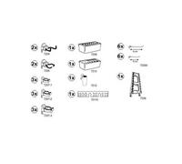 - Kit complet de 30 crochets, pots, bacs et supports d-outils