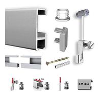 Kit complet de 5 m de rail pour photos, rails de galerie avec accessoires en blanc ou argent