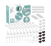 Kit complet de 50 pièces de protection pour bébé - Verrous de sécurité flexibles cachés pour armoires et tiroirs, loquets de sécurité réglables, protections d'angle et ancrages de meubles