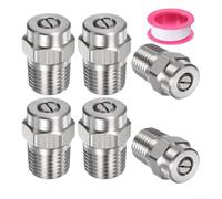 Kit complet de 7 buses en acier inoxydable pour nettoyeur haute pression avec ventilateur conique à 40 degrés, 5 sélections d'ouverture et connexion G1/4 pour un remplacement et une configuration