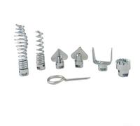 Kit complet de 7 pièces de dragage de canalisations pour un nettoyage efficace des canalisations avec perceuse en acier au manganèse (argenté)