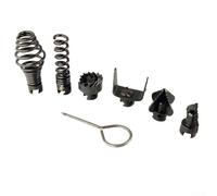 Kit complet de 7 pièces de dragage de canalisations pour un nettoyage efficace des canalisations avec perceuse en acier au manganèse (noir)