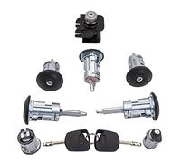 Kit Complet de 8 Serrures Inserts Barillets Avant Arrière Gauche Droite Capot Carburant compatible pour TRANSIT CONNECT de 2002 à 2006-2T1AV22050AB 4376527 4404328