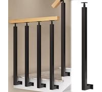 Kit complet de balustrade d'escalier à montage latéral carré en métal pour terrasse et jardin - Système IL extérieur pour plus de sécurité et de stabilité