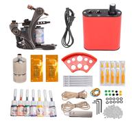 Kit Complet De Bobines De Tatouage, Alimentation Electrique Rouge, Pedale, Clip, Cordon, Ensemble D'outils De Tatouage, Prise 90-265 V Us