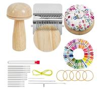 Kit complet de bouchons de chaussettes pour débutants, 14 crochets et 14 aiguilles, fil de 50 couleurs, kit de tricot et de réparation avec accessoires en un, artisanat en tissu nécessaire pour une