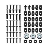 Kit Complet De Boulons Capot Clips Recouvrement Écrous pour Yamaha pour NMAX 125 155 2015-2019(Noir)