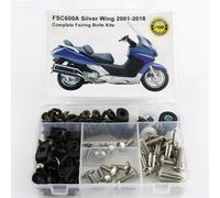 Kit Complet De Boulons De Carénage En Acier Pour Capot De Moto,Clips De Vitesse Kg,Vis Pour Honda Fsc600a Silver Wing 2001-2018 - Type Silver