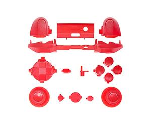 Kit complet de boutons de rechange pour Xbox Series X/S, pièces de réparation LB RB LT RT Bumpers Trigger D-pad ABXY Start Back Sync Share Keys pour manette Xbox Series X Xbox Series S (rouge)