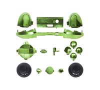 Kit complet de boutons de rechange pour Xbox Series X/S, pièces de réparation pour pare-chocs, déclencheurs, D-pad ABXY Start Back Sync Partager touches pour manette Xbox Series X Xbox Series S (vert chromé)