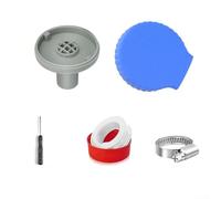 Kit complet de buse d'entrée de piscine de 32 mm avec adaptateur de tuyau, joint, clip de sécurité, outil et ruban adhésif pour une circulation et un entretien efficaces de l'eau (bleu)