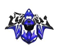 Kit complet de carénages en plastique ABS pour moto avec trous pré-percés pour Yamaha R1 2007-2008 (Bleu noir, 2007-2008)