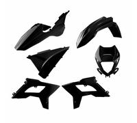 Kit complet de carènes en plastique noir Polisport Beta Rr 125-250-300-350-39...