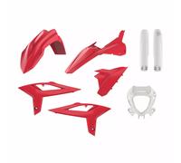 Kit complet de carènes en plastique rouge Polisport Beta Rr 125-250-300-350-3...