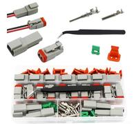 Kit complet de connecteurs de fils étanches pour câblage automobile, 2 broches pour voiture, camion, camping-car