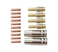 Kit complet de consommables de soudage MIG 16 pièces pour MB15 15AK pointes de contact avec porte-buse et buses de protection compatibles avec plusieurs marques (1,2 mm)