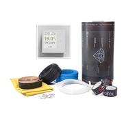 Kit complet de film chauffant infrarouge 230 V (80/140 / 220 W/m²) TERMOFOL DIAMOND pour chauffage au sol, mur et plafond avec thermostat Wi-Fi TF-H7 (blanc, 80 W/m²_10 m)