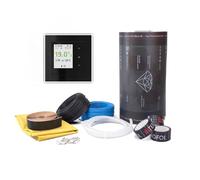 Kit complet de film chauffant infrarouge 230 V (80/140 / 220 W/m²) TERMOFOL DIAMOND pour chauffage au sol, mur et plafond avec thermostat Wi-Fi TF-H7 (noir, 220 W/m²_4 m)