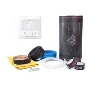 Kit complet de film chauffant infrarouge 230 V (80/140/220 W/m²) Termol/Diamond pour chauffage au sol, mur et plafond avec thermostat Wi-Fi TF-H5 (140 W/m², 14 m²)