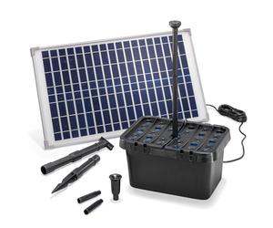 Kit complet de filtre solaire professionnel pour bassin Esotec 100902, débit : 875 l/h, avec panneau 25 W - Jeu d'eau décoratif et pompe les bassins jardin allant jusqu'à 3000 l
