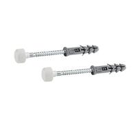 Kit complet de fixation pour WC - Boulons 6 x 80 mm et M6 x 60 mm - Acier carbone et polypropylène - Accessoires pour installation sanitaire, 7 pièces