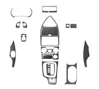Kit complet de garniture intérieure en fibre de carbone 18 pièces, pour, poignée de porte noire, accessoires de cabine de voiture mise à niveau avec ruban adhésif