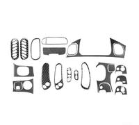 Kit complet de garniture intérieure en fibre de carbone véritable avec revêtement époxy pour Chevrolet Corvette C5 1998-2004, noir