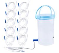 Kit complet de lavement pour le nettoyage intestinal - 1200 ml - Irrigateur pour nettoyer les intestins - Avec 1 cathéter + 10 embouts de cathéter de 25 cm - Sûr et hygiénique