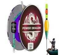 Kit complet de ligne de pêche - 100 m de fil multifonction sensible - Kit de flotteur sans montage - Pour les débutants pour la pêche en plein air du kayak, du lac, de la rivière, de la rive et du