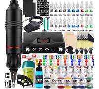 Kit complet de Machine à tatouer à cartouche, Machine rotative à courant continu avec aiguilles à cartouche, alimentation éle[KK46]