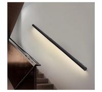 Kit complet de main courante à LED - Barre d'appui en aluminium avec lumière - Garde-corps à câble lumineux - Main courante de sécurité murale pour escalier intérieur et extérieur (couleur : naturel,