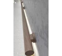 Kit complet de main courante à LED - Barre d'appui en aluminium avec lumière - Garde-corps à câble lumineux - Main courante de sécurité murale pour escalier intérieur et extérieur (couleur : naturel,