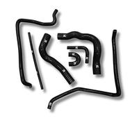 Kit complet de manchons pour circuit d'eau de refroidissement compatible avec Nissan Patrol 160 K160 SD33 et SD33T : silicone renforcé de 5 mm et 4 couches (Noir)