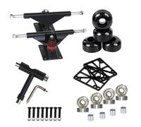 Kit complet de matériel de planche - Trucks Bearings Wheel Fasteners Set, Alloy Build, Smooth Rolling Performance, Precision Fit Components, High Speed Design | Street Park Ramp Accessories Kit