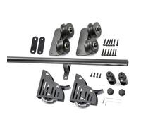 Kit complet de matériel pour échelle coulissante avec rail en acier et rouleau de sol pour échelle à roulement lisse, installation facile et design durable