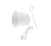 Kit complet de mesure de cuisson pour lave-vaisselle - Cuillère doseuse avec crochet à pâte en plastique pour fabricant de pain - Outil de mesure de cuisson avec extracteur de pâte