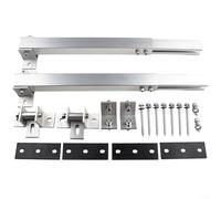 Kit complet de montage de panneau solaire réglable pour toits plats, murs, sols, inclinaison de 0 à 60 degrés, construction légère en alliage d'aluminium, couleur argentée, comprend des vis et des