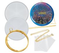 Kit complet de moules en résine pour sac à main - 20,3 cm - Grand sac rond - Accessoires de bricolage