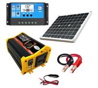 Kit complet de panneau solaire 4000 W (avec onduleur) - Système d'alimentation solaire pour maisons, abris de jardin, fermes, camping-cars et bateaux (piles non incluses)