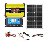 Kit complet de panneaux solaires à énergie solaire pratique, onduleur de puissance 4000 W avec 2 ports USB, contrôleur de charge solaire 30 A, écran LED, charge rapide pour source d'énergie